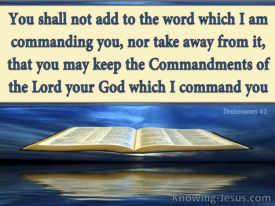 Deuteronomy 4:2 Do Not Add To Or Take Away From The Word Of God (beige)
